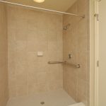 walk-in shower at The Reed at ENCORE! apartments in downtown Tampa